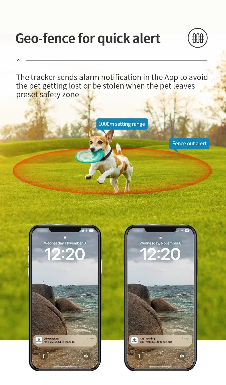 MediTrackGPS® 4G LTE Pet GPS Tracker Collar for Dogs MT41 - BARKAHOLICS®