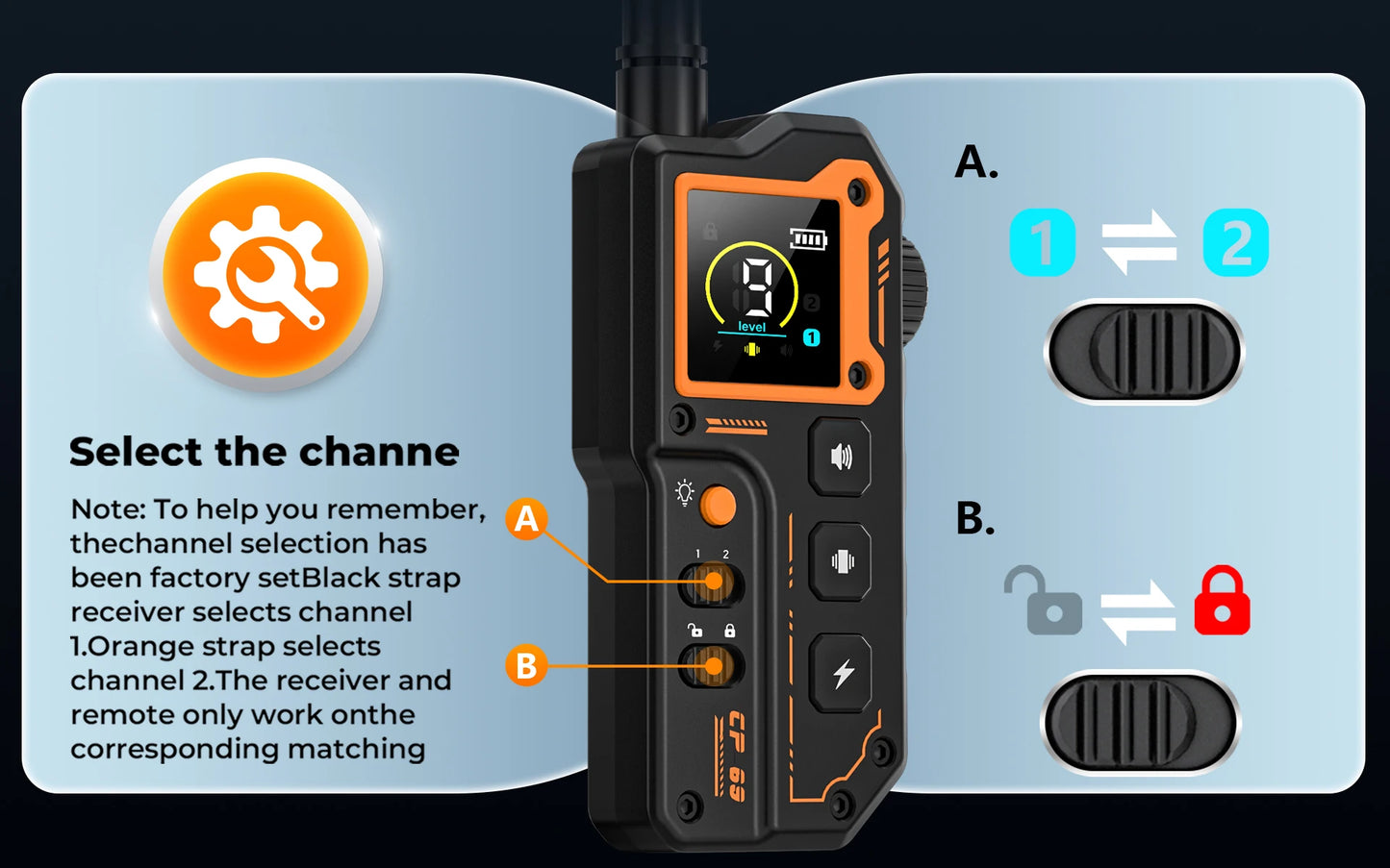 PETRAINER® CP69 Remote Dog Training E-Collar 1000m 1-2 Dogs