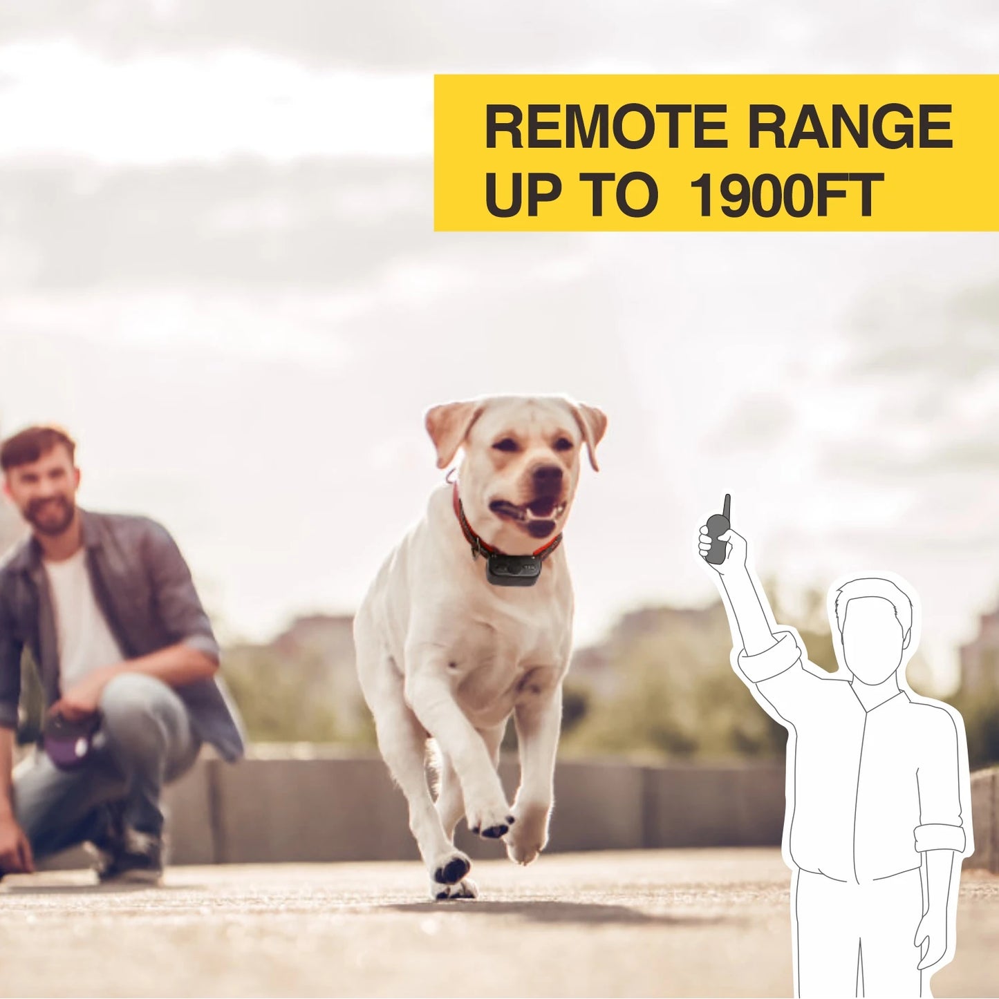 BH500R 2-in-1 Anti-Bark and Remote Dog Training Collar 1-2 Dogs 600m