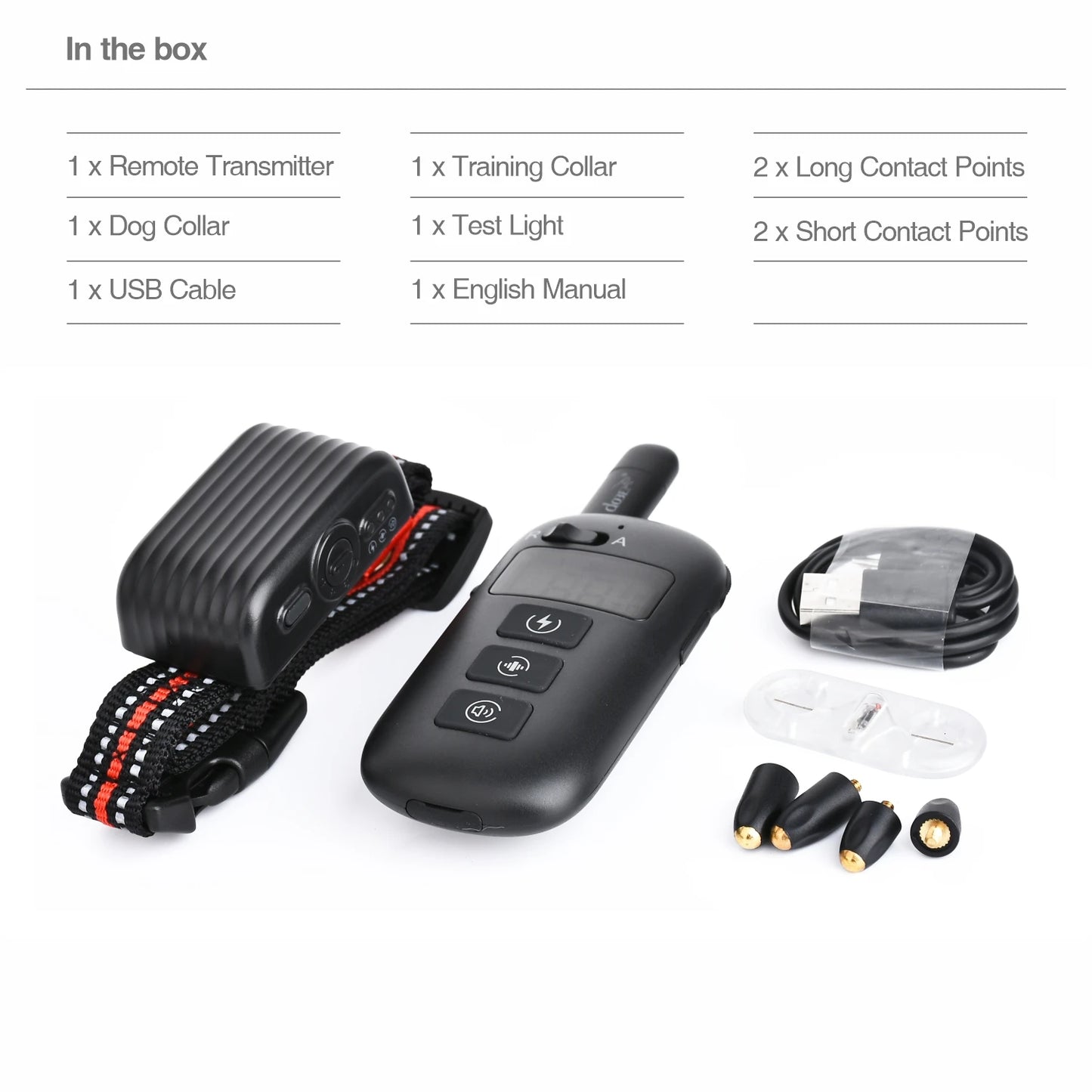 BH500R 2-in-1 Anti-Bark and Remote Dog Training Collar 1-2 Dogs 600m